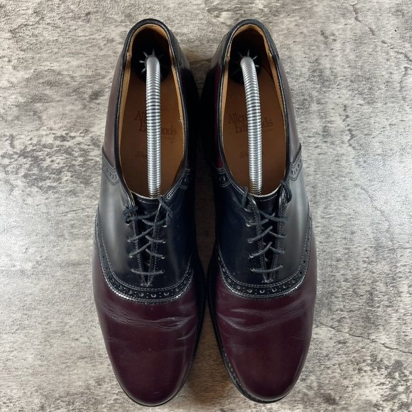 Allen Edmonds Polo Shelton Burgundy Leather Oxford Dress Shoes Sz 11.5 A Narrow - Picture 7 of 10